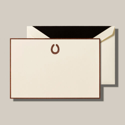 Engraved Horseshoe Bordered Cards